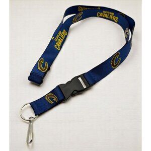 Cleveland Cavaliers Lanyard Keychain Holder With Breakaway Buckle Blue Gold